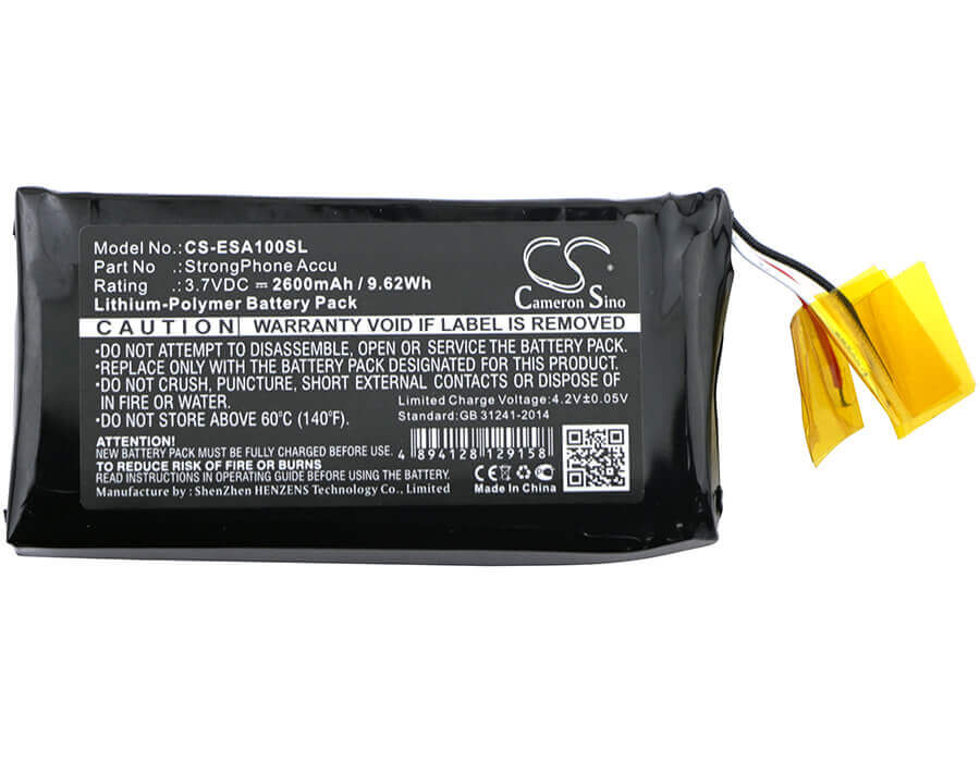 3.7V, Li-Polymer, 2600mAh, SmartPhone battery fits Evolveo, Strongphone Accu, Strongphone Accu, 9.62Wh Mobile, SmartPhone Cameron Sino Technology Limited (Smartphone)