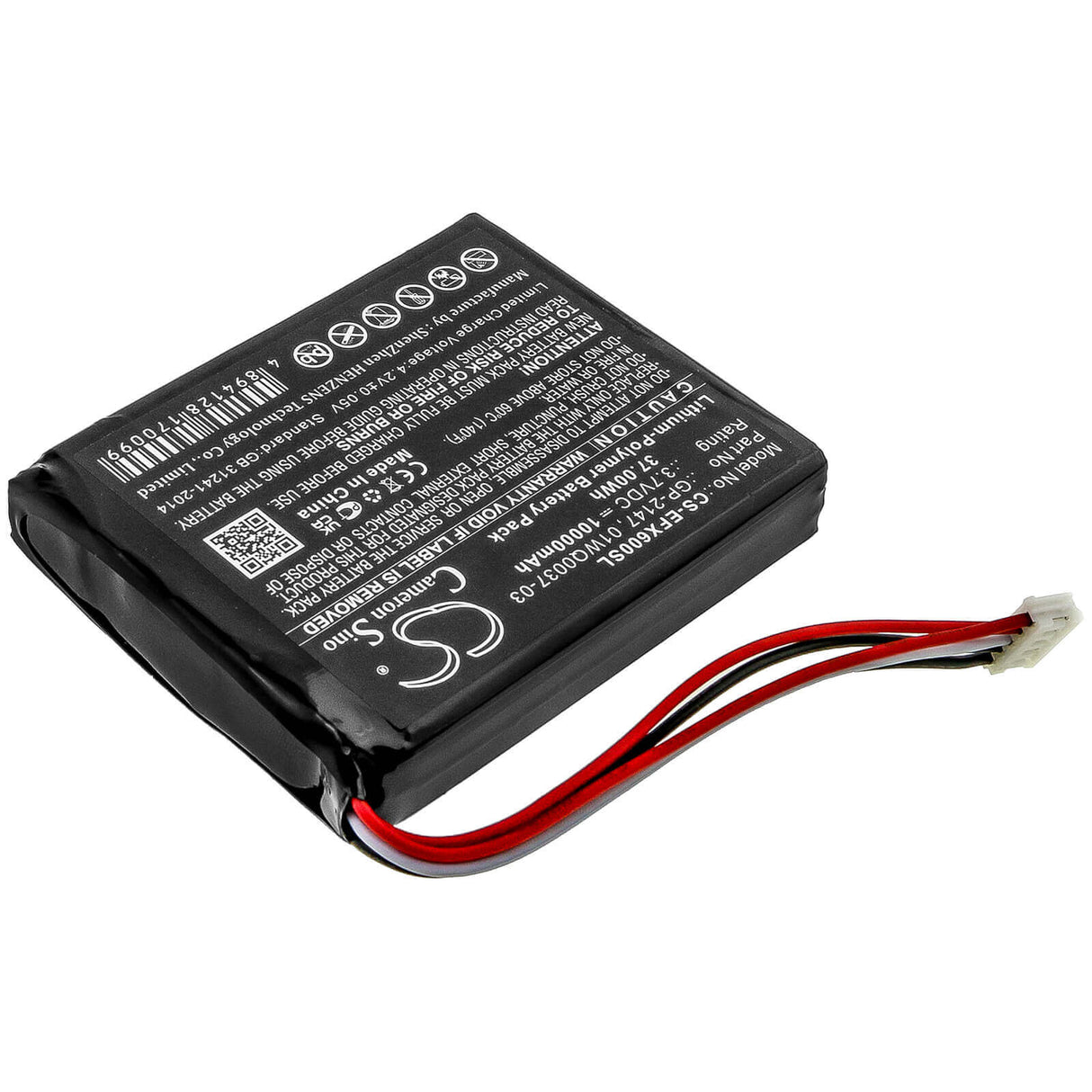 3,7V, Li-Polymère, 10000mAh, Batterie d'équipement compatible avec Exfo, 01wq0037-03, MAX-600, Max-605, 37Wh Équipement, Enquête, Test Cameron Sino Technology Limited