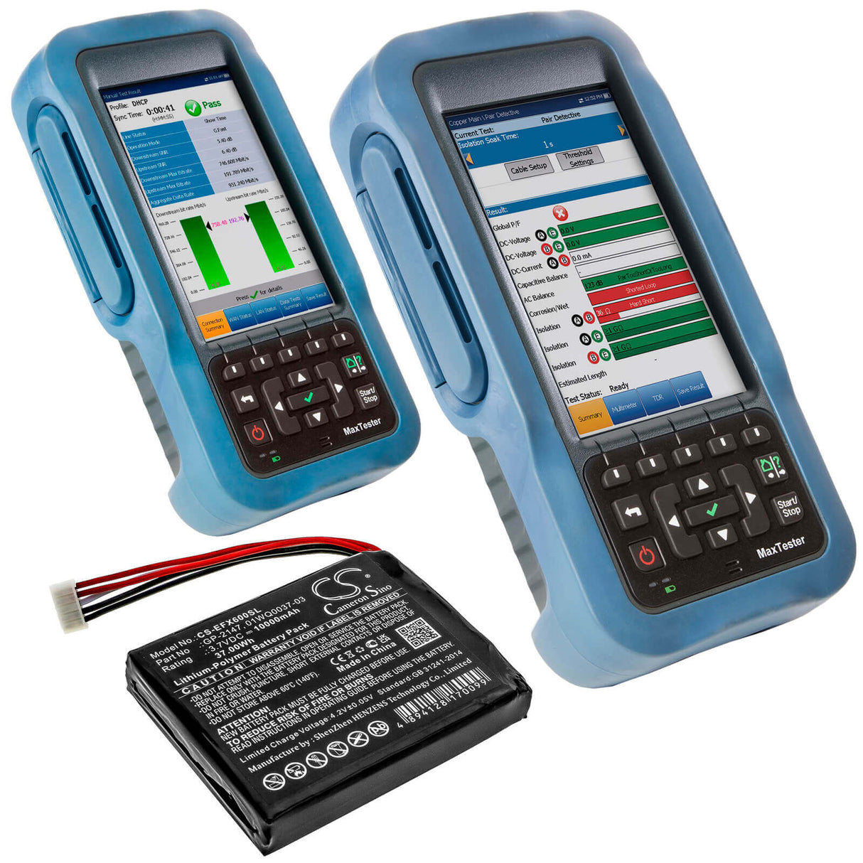 3,7V, Li-Polymère, 10000mAh, Batterie d'équipement compatible avec Exfo, 01wq0037-03, MAX-600, Max-605, 37Wh Équipement, Enquête, Test Cameron Sino Technology Limited