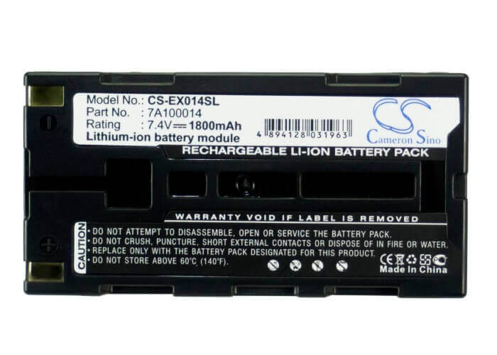 7.4V, Li-ion, 1800mAh, Portable Printer battery fits Sanei Electric, Extech, Oneil, Printek, 7a100014, Andes 3, Apex 2, 13.32Wh Portable Printer Cameron Sino Technology Limited