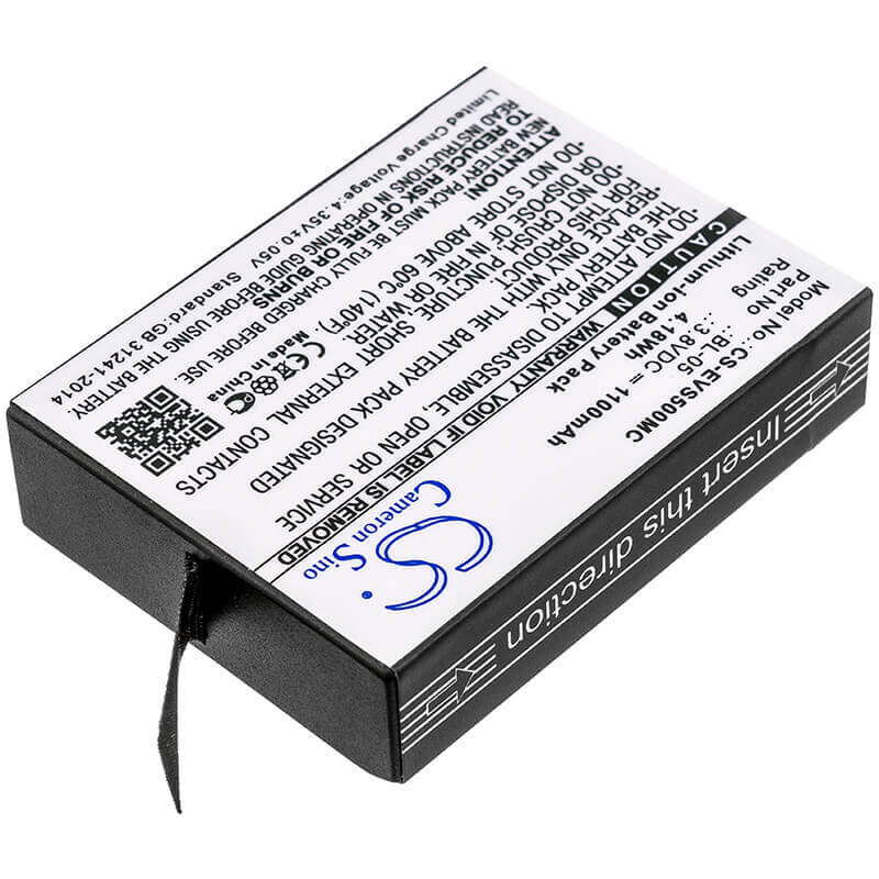 3.8V, Li-ion, 1100mAh, Camera battery fits Ezviz, Bl-05, S5 Plus, S5 Plus Sports, 4.18Wh Camera Cameron Sino Technology Limited (Suspended)