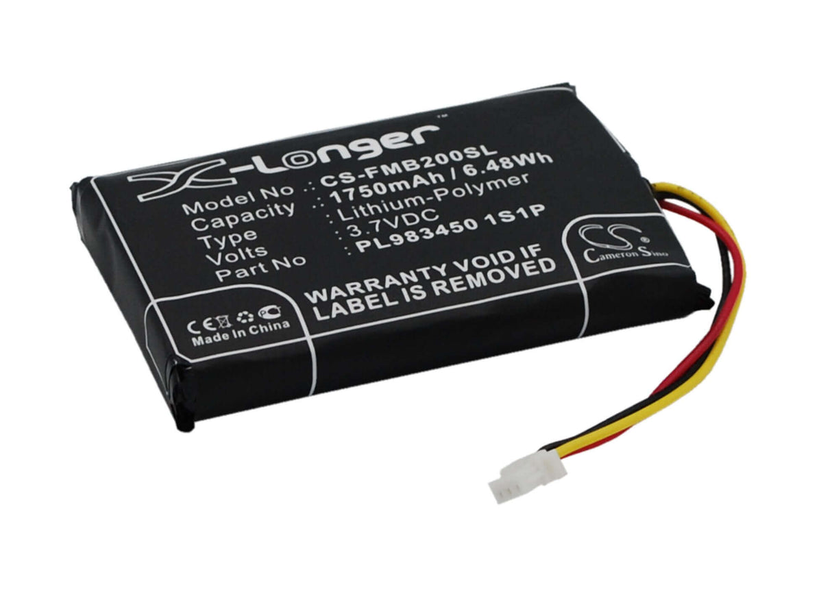 3,7V, Li-Polymère, 1750mAh, batterie GPS compatible avec Falcom, Pl983450 1s1p, Mambo 2, 6,48Wh GPS, Navigator Cameron Sino Technology Limited