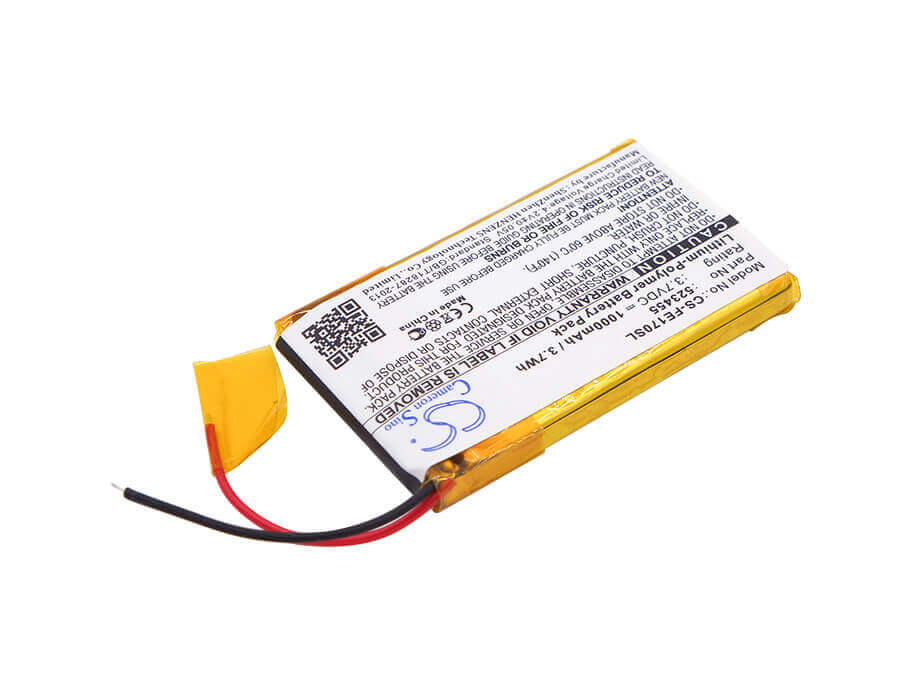 Li-Polymer Amplifier Battery For Fiio, E17, E7 3.7v, 1000mah - 3.70wh Amplifier Cameron Sino Technology Limited