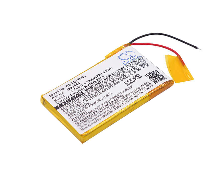 Li-Polymer Amplifier Battery For Fiio, E17, E7 3.7v, 1000mah - 3.70wh Amplifier Cameron Sino Technology Limited