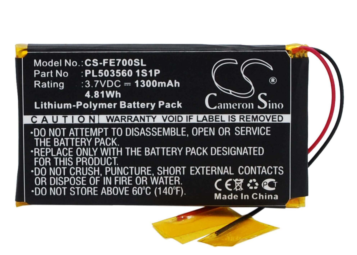 Li-Polymer, Amplifier Battery For Fiio Eo7k 3.7v, 1300mah - 4.81wh Amplifier Cameron Sino Technology Limited