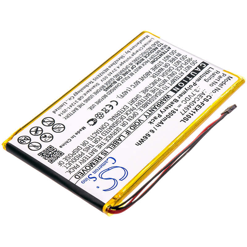 Batterie amplificateur Li-Polymer pour Fiio, Fx1221, X1 II, 3.7v, 1800mAh - 6.66Wh Amplificateur Cameron Sino Technology Limited