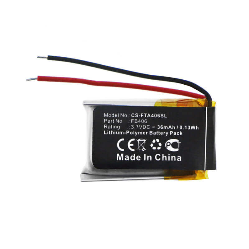 3.7V, Li-Polymer, 36mAh, Smartwatch battery fits Fitbit, Fb406, Alta, 0.13Wh Smartwatch Cameron Sino Technology Limited