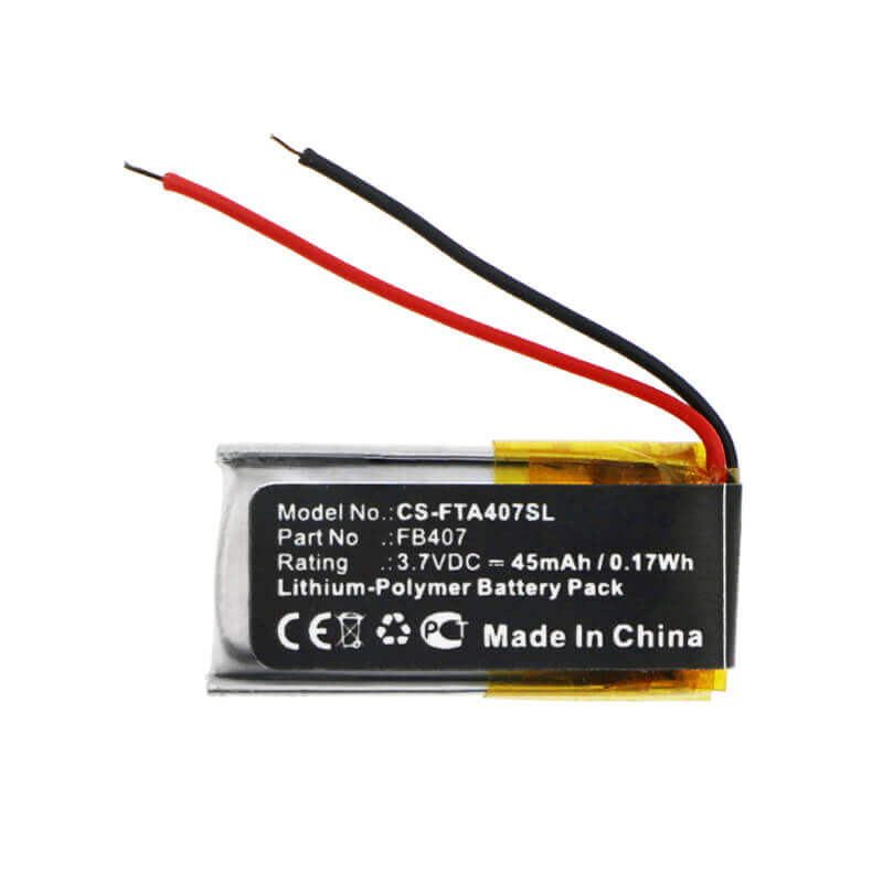 3.7V, Li-Polymer, 45mAh, Smartwatch battery fits Fitbit, Fb407, Alta Activity, Alta Hr, 0.17Wh Smartwatch Cameron Sino Technology Limited