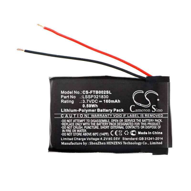3.7V, Li-Polymer, 160mAh, Smartwatch battery fits Fitbit, Lssp321830, Blaze, Fb502, 0.59Wh Smartwatch Cameron Sino Technology Limited