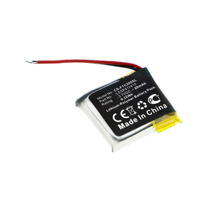 3.7V, Li-Polymer, 60mAh, Smartwatch battery fits Fitbit, Lssp411415, Charge 2, 0.22Wh Smartwatch Cameron Sino Technology Limited