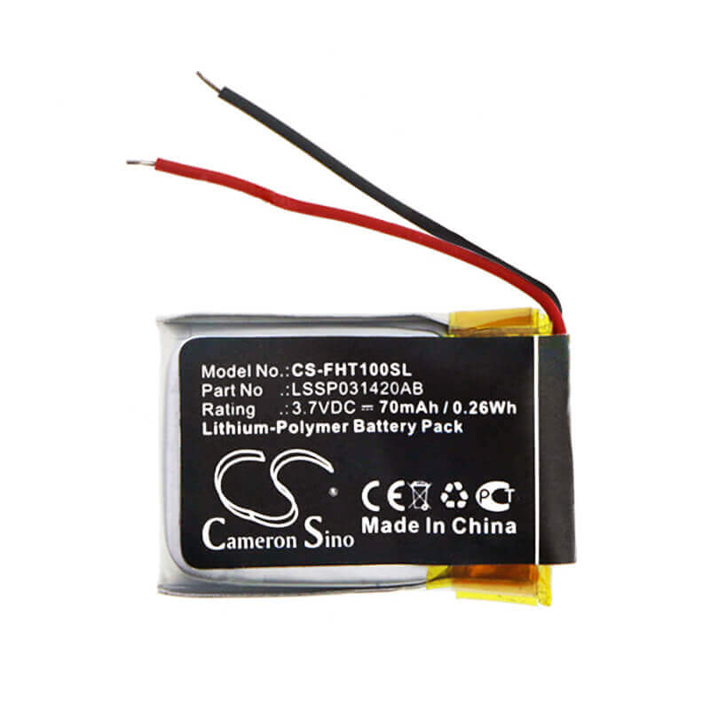3.7V, Li-Polymer, 70mAh, Smartwatch battery fits Fitbit, Lssp031420ab, Charge Hr, 0.26Wh Smartwatch Cameron Sino Technology Limited