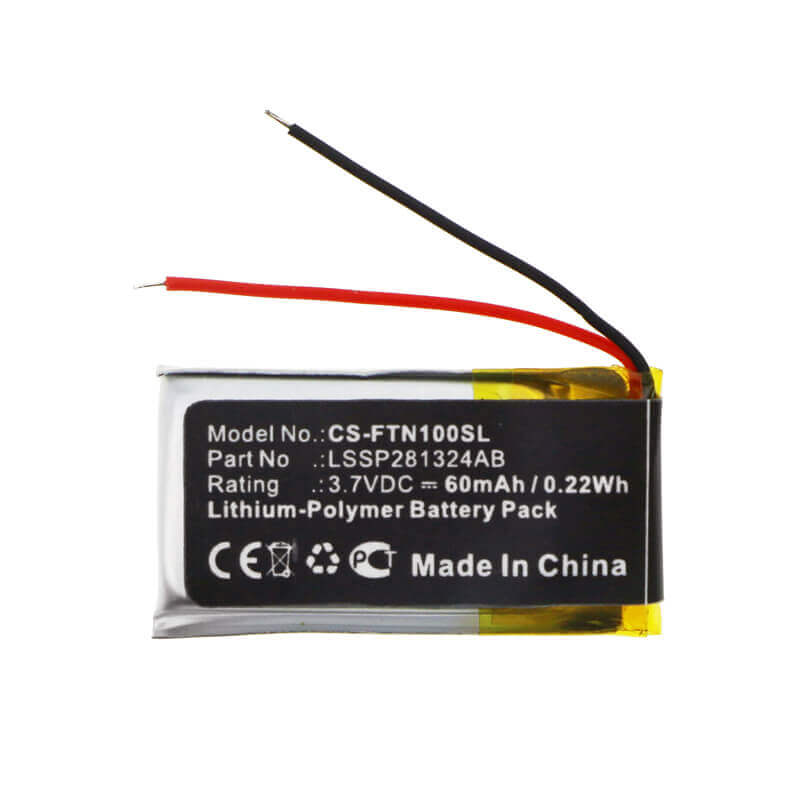 3.7V, Li-Polymer, 60mAh, Smartwatch battery fits Fitbit, Lssp281324ab, One, 0.22Wh Smartwatch Cameron Sino Technology Limited