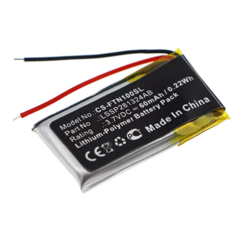 3.7V, Li-Polymer, 60mAh, Smartwatch battery fits Fitbit, Lssp281324ab, One, 0.22Wh Smartwatch Cameron Sino Technology Limited