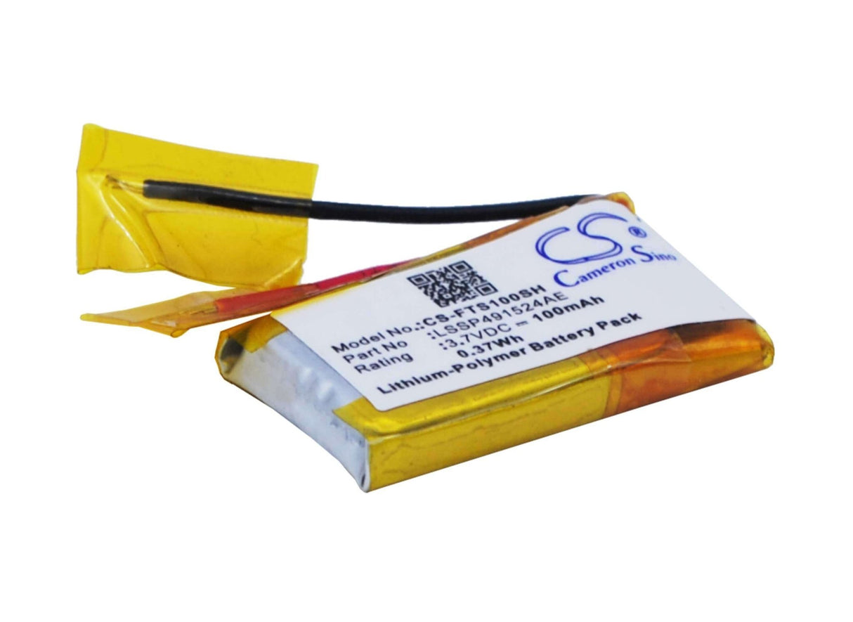 3.7V, Li-Polymer, 100mAh, Smartwatch battery fits Fitbit, Lssp491524ae, Surge, 0.37Wh Smartwatch Cameron Sino Technology Limited