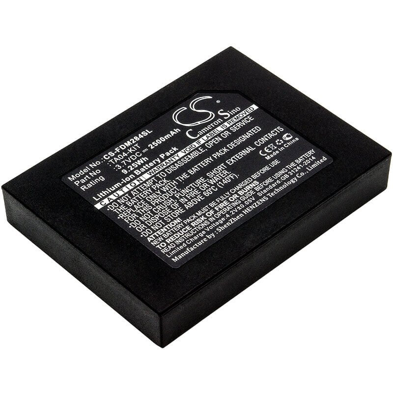 3.7V, Li-ion, 2500mAh, batterie de caméra thermique compatible avec Flir, Ta04, Dm284, Dm284 Imaging Multimeter, 9.25Wh Caméra thermique Cameron Sino Technology Limited