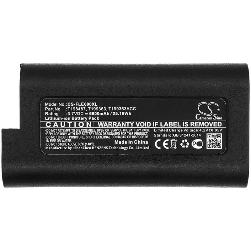 3,7V, Li-ion, 6800mAh, batterie de caméra thermique compatible avec Flir, T197752, E33, E40, 25.16Wh Caméra thermique Cameron Sino Technology Limited