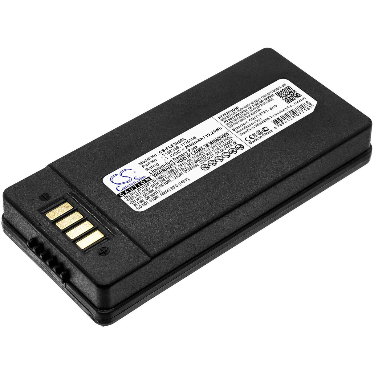 7.4V, Li-ion, 2600mAh, Thermal Camera battery fits Flir, 1195106, 1195958, B2, 19.24Wh Thermal Camera Cameron Sino Technology Limited