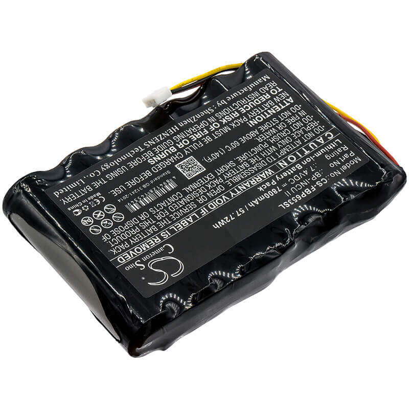7.4V, Li-ion, 7800mAh, Batterie d'équipement compatible avec Fluke, Bp-incu Ii, Incubateur INCU II Biomédical, Analyseur de Chauffe Bébé Radiant, 57.72Wh Équipement, Enquête, Test Cameron Sino Technology Limited