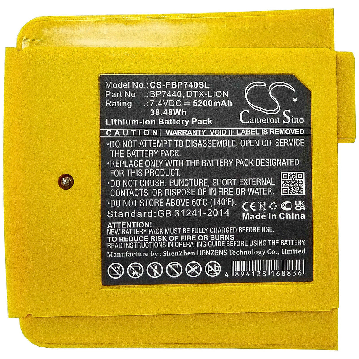 Equipment Battery for Fluke, Dtx-1200-m, Dtx-1200-ms, Dtx-1800-m 7.4v, 5200mah - 38.48wh Equipment, Survey, Test Cameron Sino Technology Limited