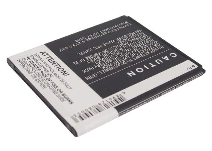 3.7V, Li-ion, 1700mAh, SmartPhone battery fits Micromax, Myphone, Fly, Mobistel, Bty26182, Iq 451 Vista, 6.29Wh Mobile, SmartPhone Cameron Sino Technology Limited (Smartphone)