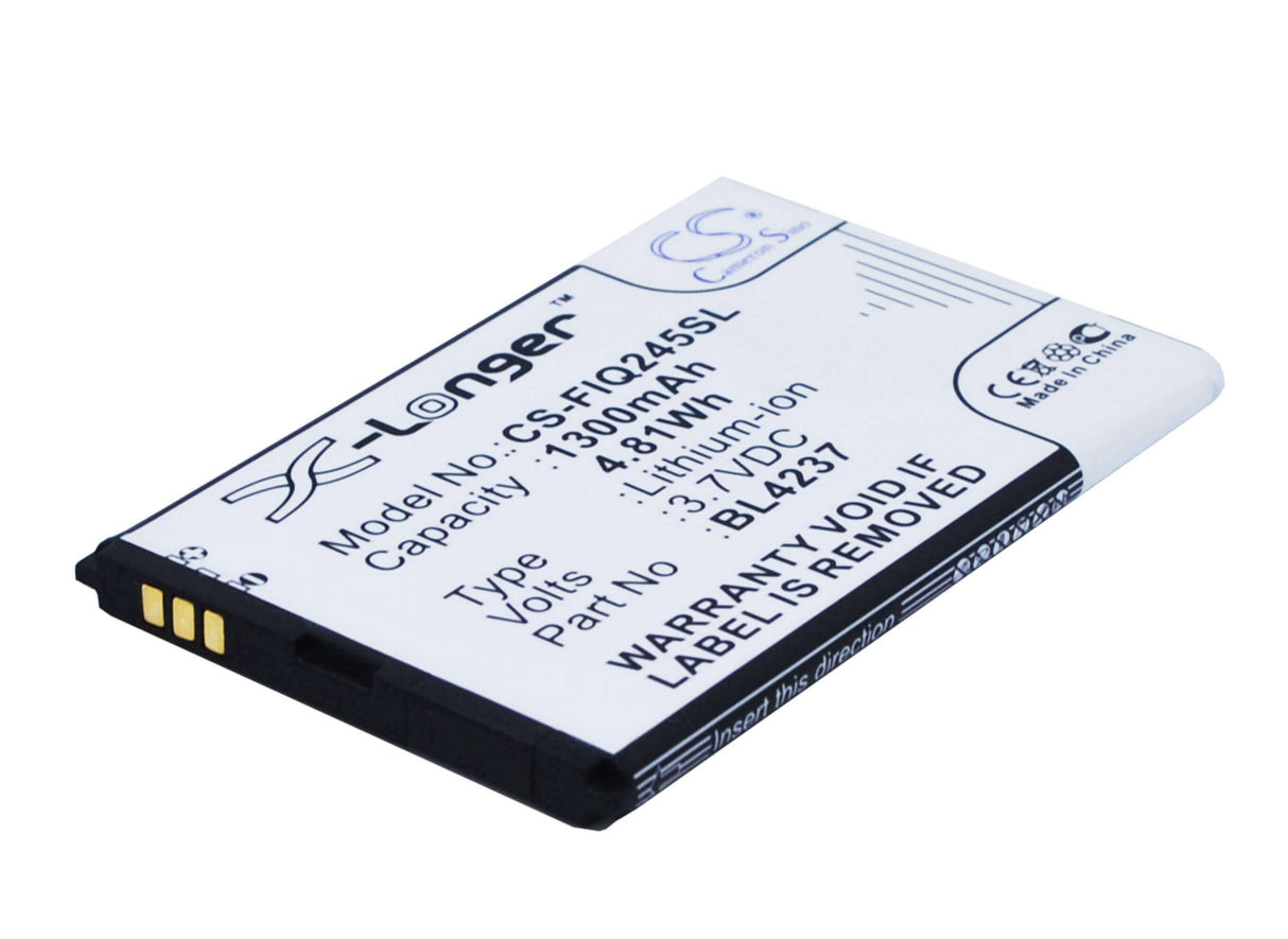 3.7V, Li-ion, 1300mAh, SmartPhone battery fits Fly, Bl4237, Iq245, Iq245 Wizard, 4.81Wh Mobile, SmartPhone Cameron Sino Technology Limited (Smartphone)