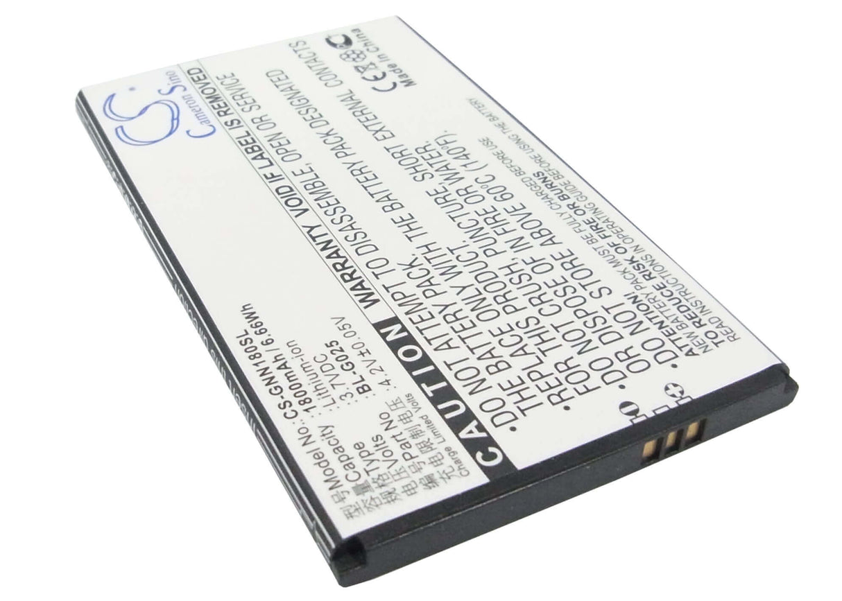 3,7V, Li-ion, 1800mAh, batterie de smartphone compatible avec Gionee, Bl-g025, Iq440, Iq440 Energie, 6,66Wh Mobile, smartphone Cameron Sino Technology Limited (Suspendu)