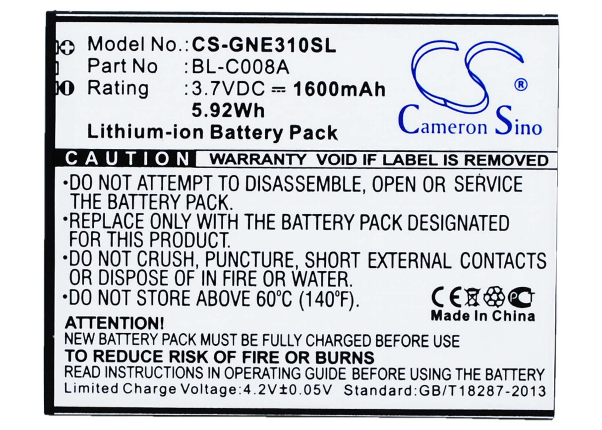SmartPhone Battery For Fly Iq4410 3.7v, 1600mah - 5.92wh Mobile, SmartPhone Cameron Sino Technology Limited (Smartphone)