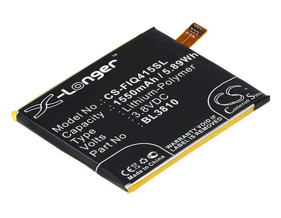 3.8V, Li-Polymer, 1550mAh, SmartPhone battery fits Fly, Bl3810, Era Style 3, Iq4415 Quad, 5.89Wh Mobile, SmartPhone Cameron Sino Technology Limited (Suspended)