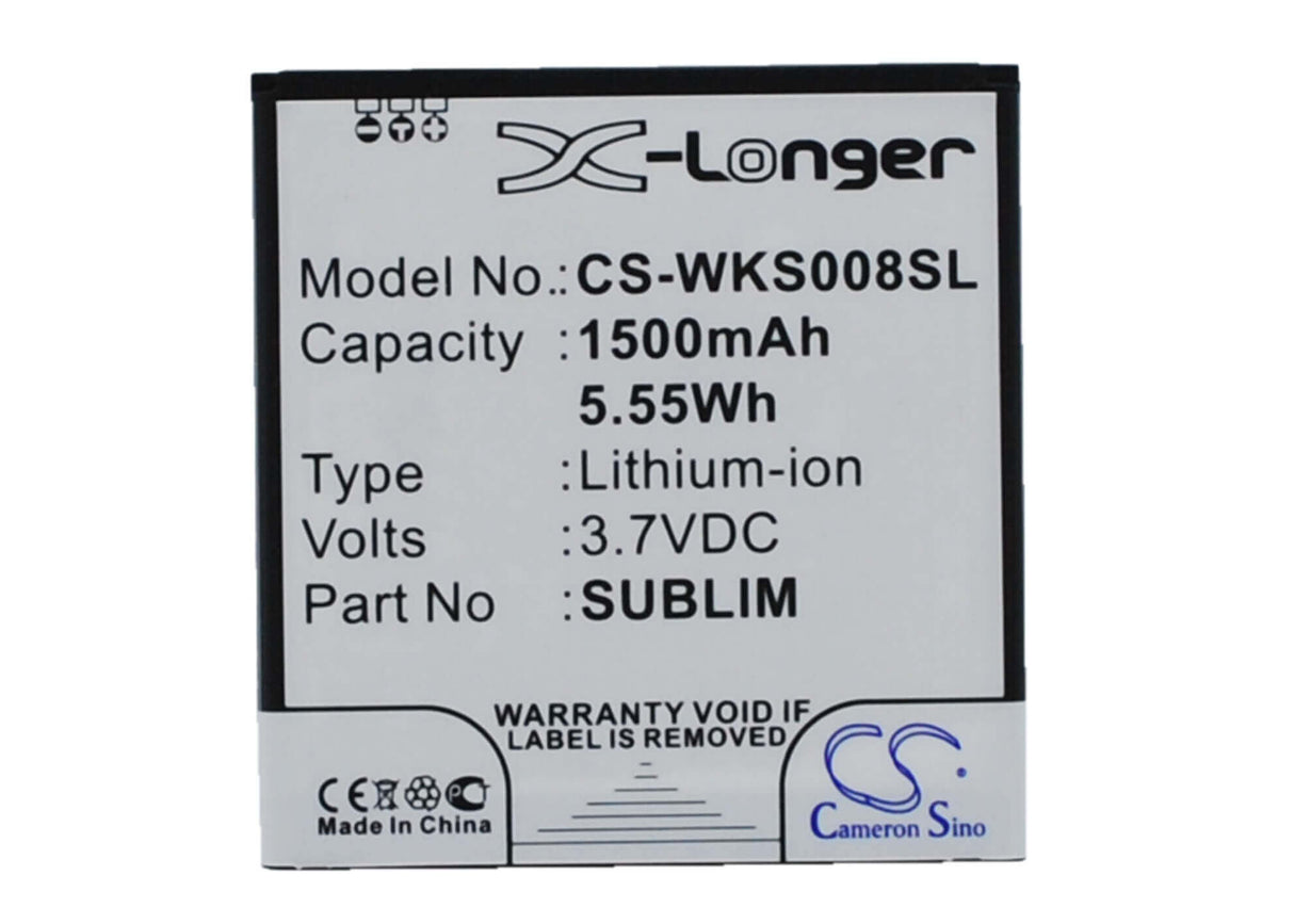 3.7V, Li-ion, 1500mAh, SmartPhone battery fits Ngm, Fly, Wiko, Bl4247, Iq442, 5.55Wh Mobile, SmartPhone Cameron Sino Technology Limited (Smartphone)