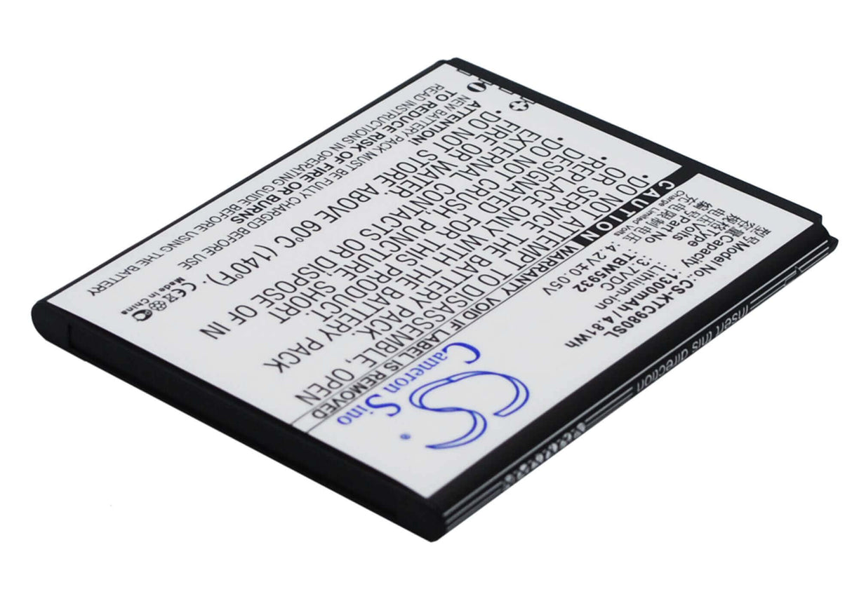 3.7V, Li-ion, 1300mAh, SmartPhone battery fits Fly, K-touch, Bl5203, Iq442, Quad Miracle 2, 4.81Wh Mobile, SmartPhone Cameron Sino Technology Limited (Smartphone)