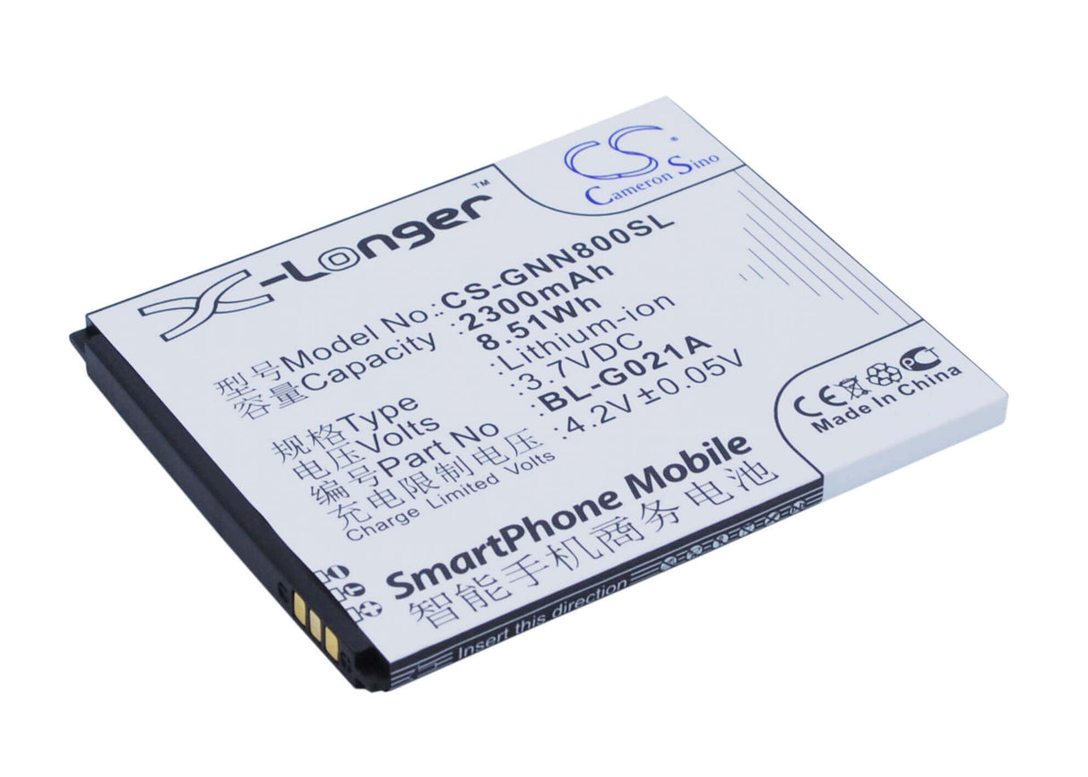 3.7V, Li-Polymer, 2300mAh, SmartPhone battery fits Ngm, Xolo, Fly, Gionee, Myphone, Bl-g021a, Elegance 2, Iq446, 8.51Wh Mobile, SmartPhone Cameron Sino Technology Limited (Smartphone)
