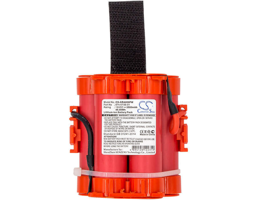18.0V, Li-ion, 2500mAh, Lawn Mowers battery fits Flymo, Mcculloch, Husqvarna, Gardena, 505 69 73-20, 1200 R, 1200r, 45.00Wh Lawn Mowers Cameron Sino Technology Limited