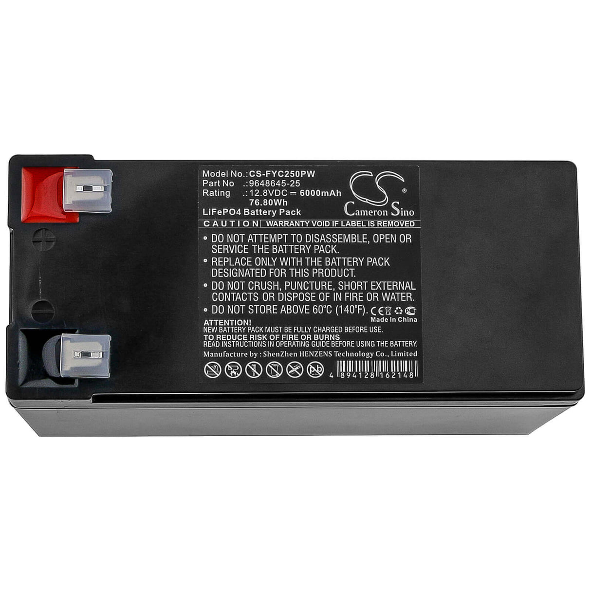 12.8V, LiFePO4, 6000mAh, Lawn Mowers battery fits Flymo, 9648645-25, Contour Powerplus Cordless Cct, Contour Powerplus Cordless Cct, 76.80Wh Lawn Mowers Cameron Sino Technology Limited