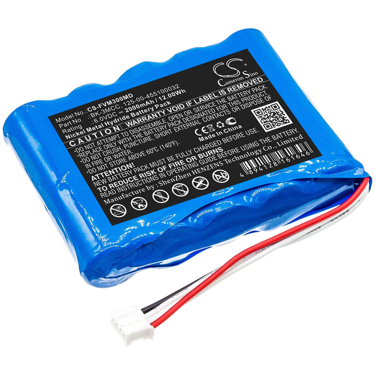 6.0V, Ni-MH, 2000mAh, Medical battery fits Fresenius, 110306-o, Injectomat 500, Injectomat 500d, 12.00Wh Medical Cameron Sino Technology Limited (Medical)