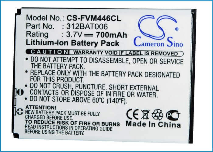 3.7V, Li-ion, 700mAh, Cordless Phone battery fits Fritz!fon, 312bat006, 2000 2446, Avm 2000 2446, 2.59Wh Cordless Phone Cameron Sino Technology Limited (Cordless Phone)