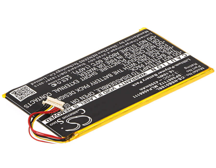 3.7V, Li-Polymer, 4350mAh, Tablet battery fits Fuhu, Mlp4566111, Dmtab In08a, Nabi Dreamtab Hd8, 16.10Wh Tablet Cameron Sino Technology Limited