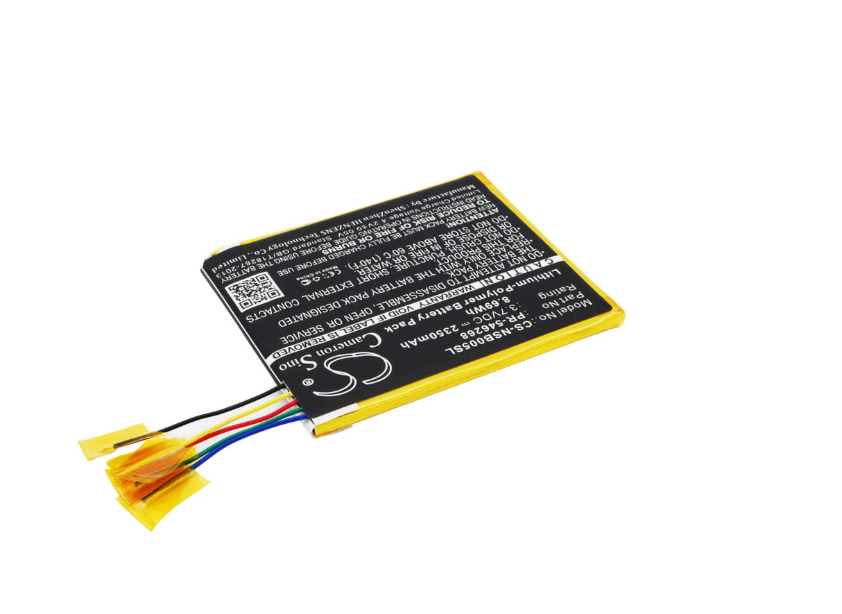 3.7V, Li-Polymer, 2350mAh, Tablet battery fits Fuhu, Pr-546268, Nabi Jr, Nabijr-nv5a, 8.69Wh Tablet Cameron Sino Technology Limited
