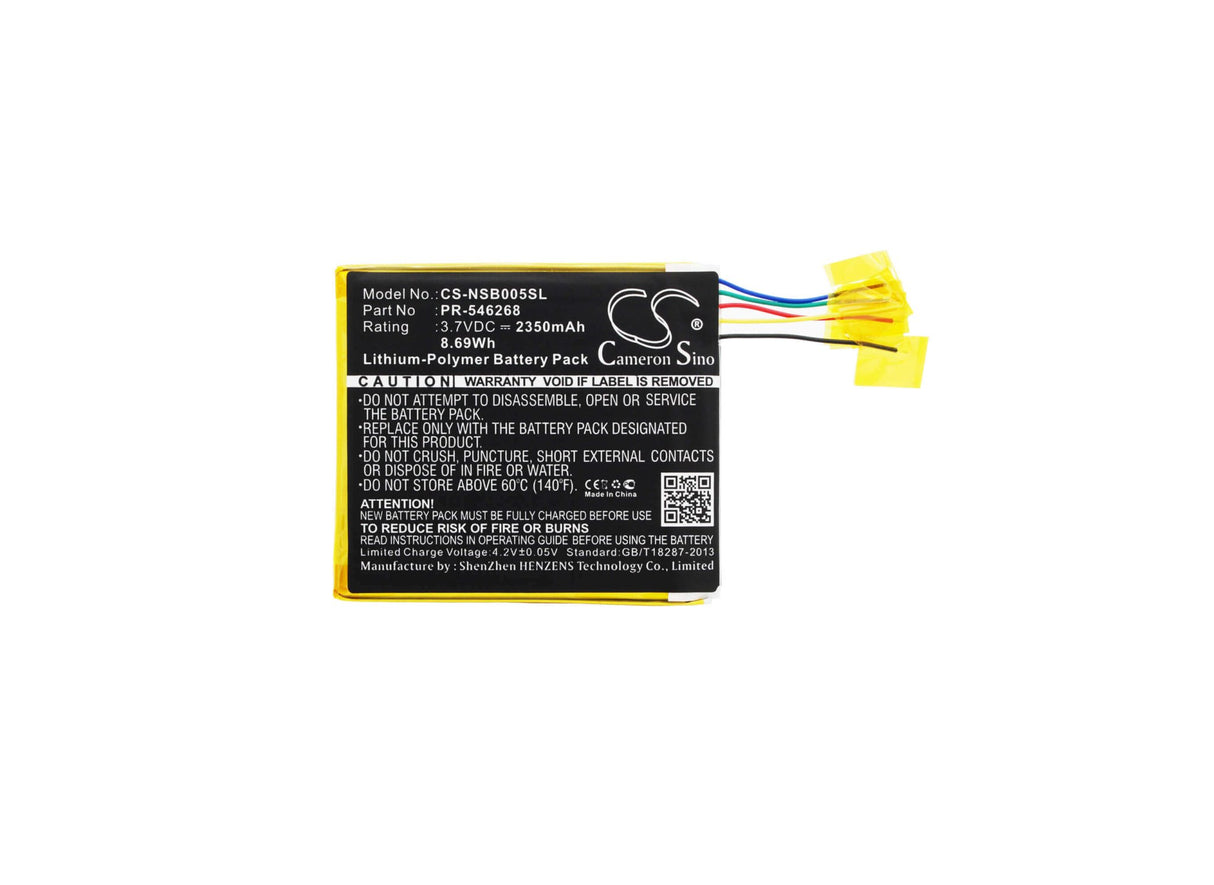 3.7V, Li-Polymer, 2350mAh, Tablet battery fits Fuhu, Pr-546268, Nabi Jr, Nabijr-nv5a, 8.69Wh Tablet Cameron Sino Technology Limited