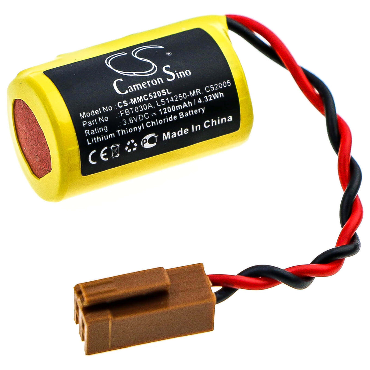 PLC Battery for Fuji Electric, Micrex-f, Micrex-spb, Micrex-sph 3.6v, 1200mah - 4.32wh PLC Cameron Sino Technology Limited