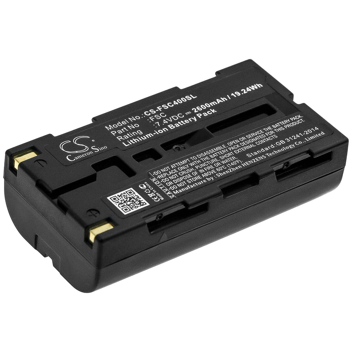 7.4V, Li-ion, 2600mAh, Equipment battery fits Fuji, Fsc, FSC, Fsc3, 19.24Wh Equipment, Survey, Test Cameron Sino Technology Limited