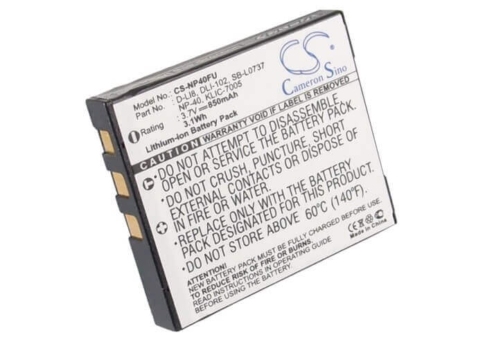 NP-40 / D-LI8 Camera Battery Replacement – 850mAh 3.7V Li-ion (Fits Fujifilm, Pentax, Kodak & More) Camera Cameron Sino Technology Limited (Camera)