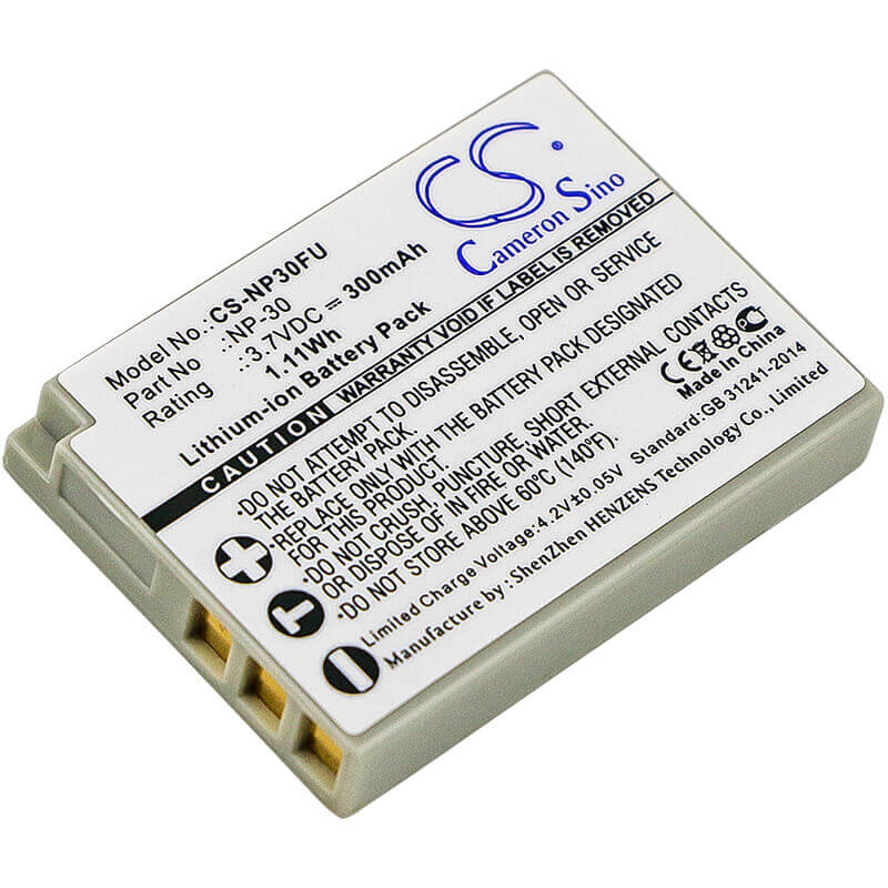 3.7V, Li-ion, 300mAh, Camera battery fits Fujifilm, Np-30, Finepix F440, Finepix F440 Zoom, 1.11Wh Camera Cameron Sino Technology Limited (Camera)