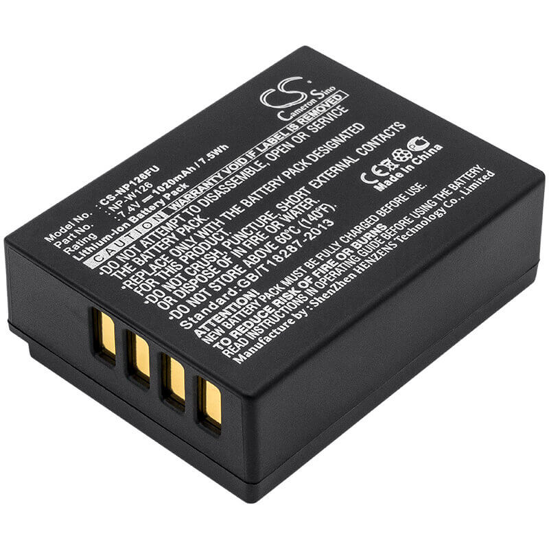 7.4V, Li-ion, 1020mAh, Camera battery fits Fujifilm, Np-w126, Finepix Hs30, Finepix Hs30exr, 7.548Wh Camera Cameron Sino Technology Limited (Camera)