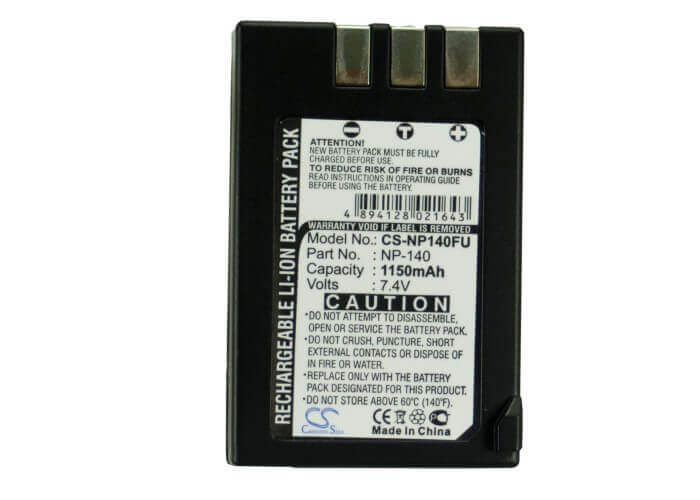 7.4V, Li-ion, 1150mAh, Camera battery fits Fujifilm, Np-140, Finepix S100fs, Finepix S200exr, 8.51Wh Camera Cameron Sino Technology Limited (Camera)