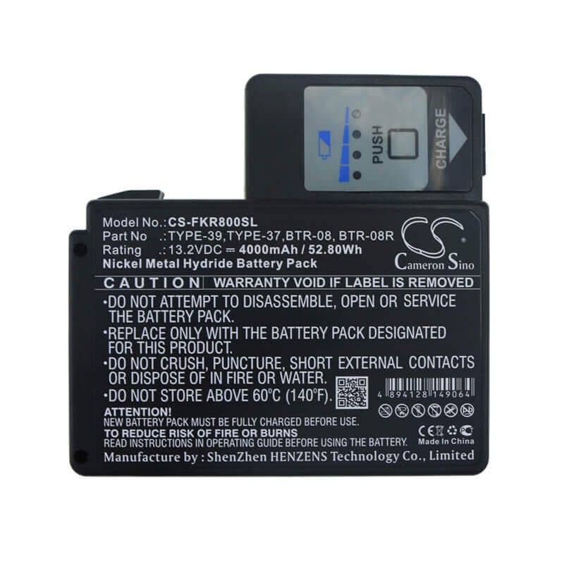 13.2V, Ni-MH, 4000mAh, Equipment battery fits Fujikura, Sumitomo, Btr-08, Arc Fusion Splicer, Fsm-18r, 52.8Wh Equipment, Survey, Test Cameron Sino Technology Limited