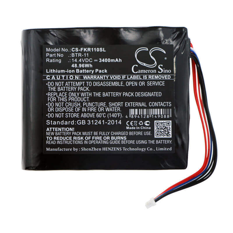 14.4V, Li-ion, 3400mAh, Equipment battery fits Fujikura, Btr-11, Arc Fusion Splicers, Fsm-21s, 48.96Wh Equipment, Survey, Test Cameron Sino Technology Limited