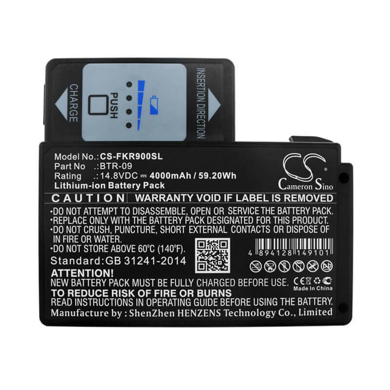 14.8V, Li-ion, 4000mAh, Equipment battery fits Fujikura, Btr-09, FSM-601S, Fsm-602s, 59.2Wh Equipment, Survey, Test Cameron Sino Technology Limited