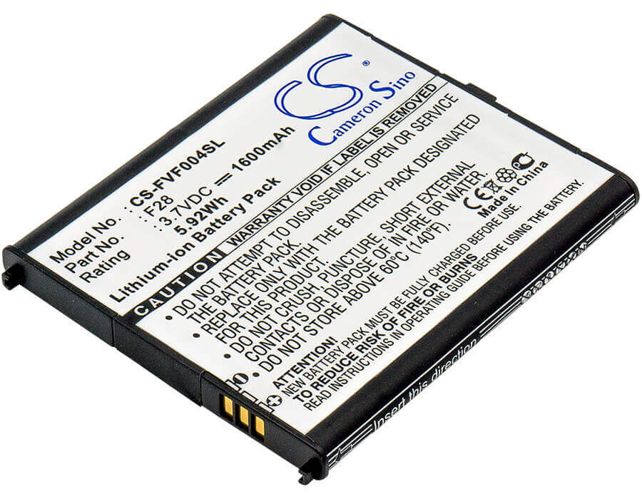 3.7V, Li-ion, 1600mAh, SmartPhone battery fits Fujitsu, F28, Arrows V, Arrows V F-04e, 5.92Wh Mobile, SmartPhone Cameron Sino Technology Limited (Smartphone)
