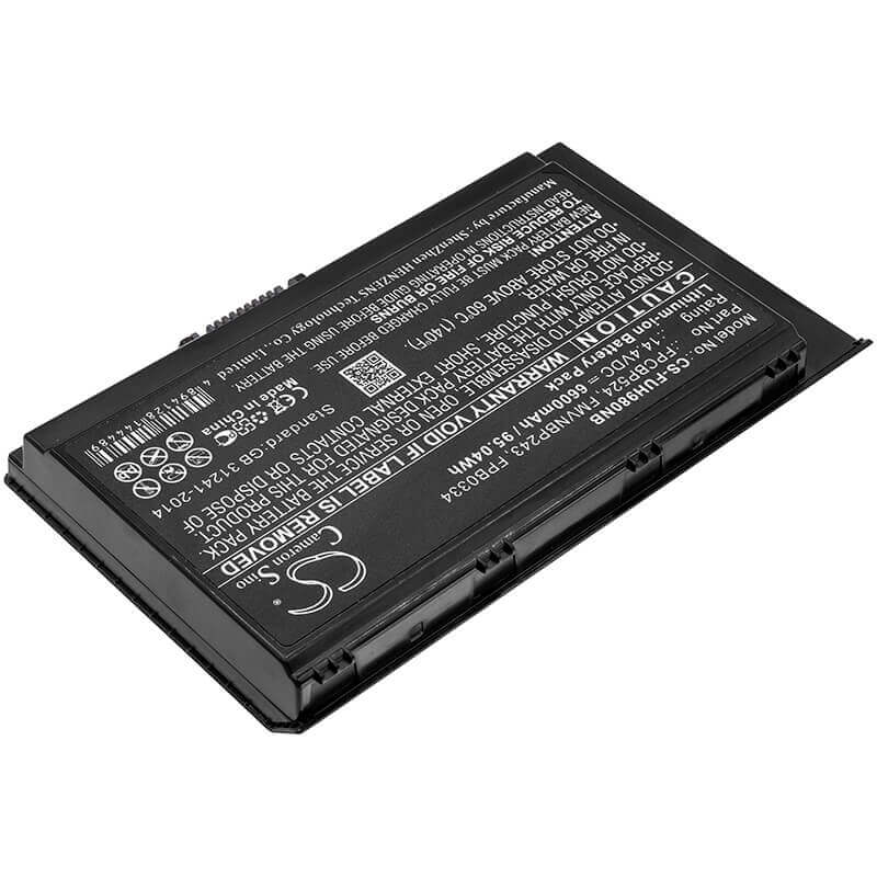 Batterie pour Fujitsu, Celsius H980, S26391-k461-v100 14.4v, 6600mah - 95.04wh Batteries pour l'électronique Cameron Sino Technology Limited (Suspendu)