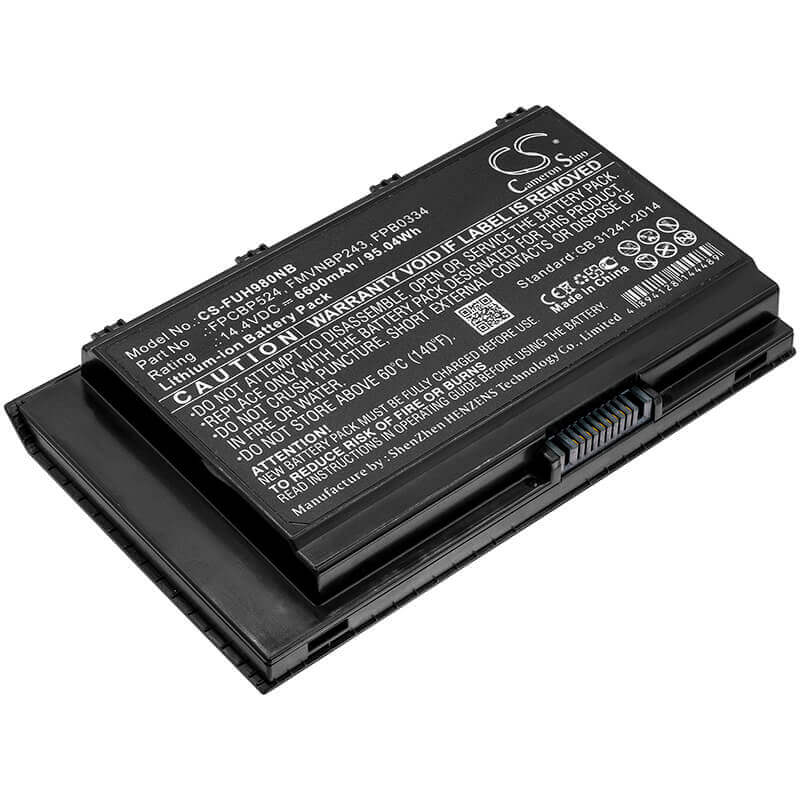 Batterie pour Fujitsu, Celsius H980, S26391-k461-v100 14.4v, 6600mah - 95.04wh Batteries pour l'électronique Cameron Sino Technology Limited (Suspendu)